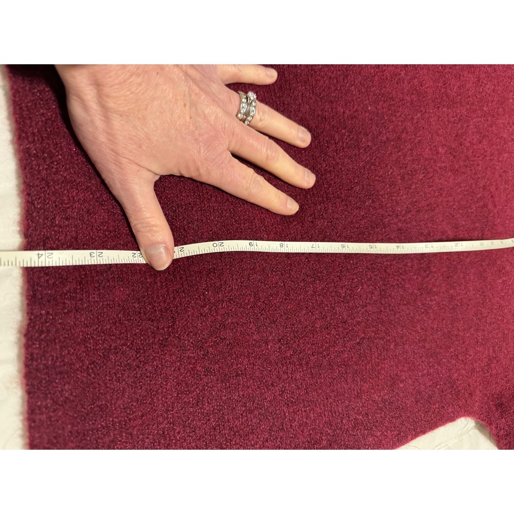 Coldwater Creek Burgundy Mock Neck Fuzzy Knit Sweater PXL Womens Wine Pullover - Picture 5 of 7